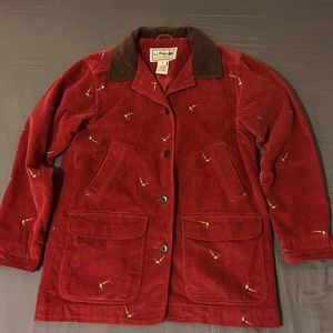 LL Bean Womens Heavy Corduroy Barn Jacket